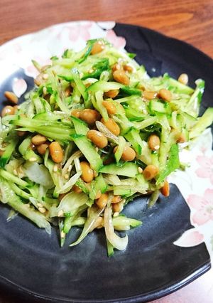 きゅうりとみょうがの納豆サラダ-レシピのメイン写真
