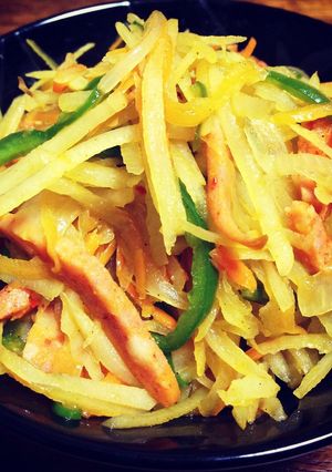 千切りじゃがいものカレー炒め-レシピのメイン写真