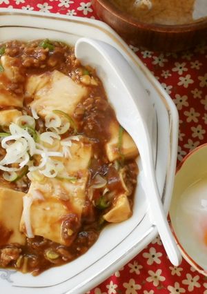 麻婆豆腐定食♪温玉添え！-レシピのメイン写真