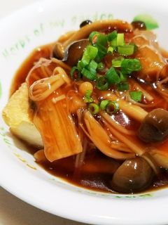 簡単❤️厚揚げの和風きのこあんかけ♪-レシピのメイン写真