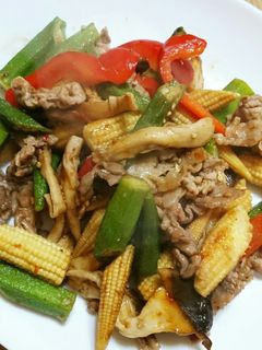 夏野菜と豚肉のオイスターソース炒め❣❣-レシピのメイン写真