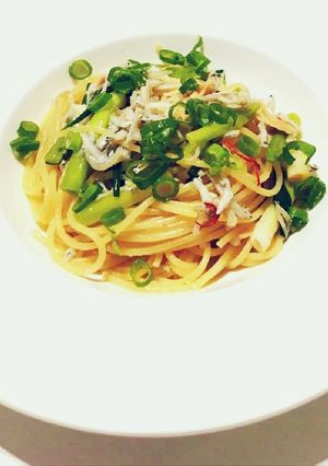 青ネギとシラスのペペロンチーノ-レシピのメイン写真