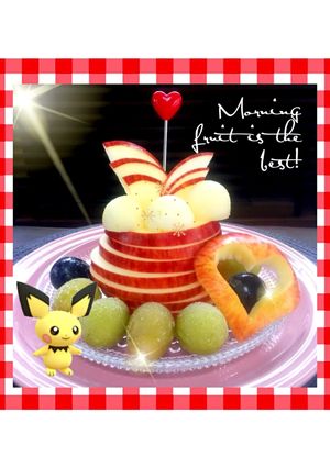 Laruも大好き♪林檎♡これもストライプ-レシピのメイン写真