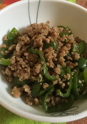 ピーマとひき肉炒め-レシピのメイン写真
