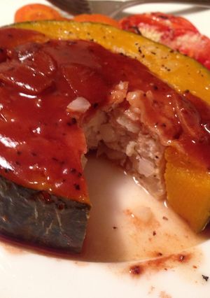 かぼちゃの肉詰め-レシピのメイン写真