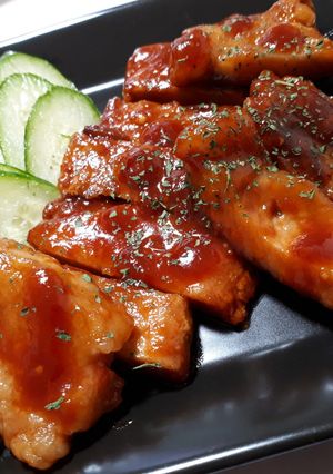 厚切り豚ロース ポークチャップ-レシピのメイン写真