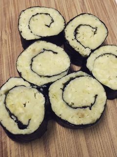 お弁当にも!秋の味覚さつま芋と海苔の渦巻-レシピのメイン写真