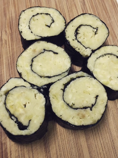 お弁当にも!秋の味覚さつま芋と海苔の渦巻-レシピのメイン写真