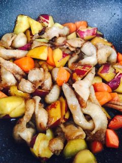 鶏皮とサツマイモの甘辛煮-レシピのメイン写真