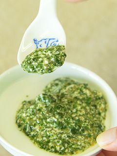 【離乳食初期】モロヘイヤと人参の白和え-レシピのメイン写真