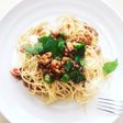納豆と挽肉と色々パスタ