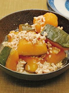 白だしで♪かぼちゃのそぼろ煮-レシピのメイン写真