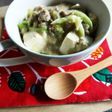 豆乳とキャベツで白い麻婆豆腐
