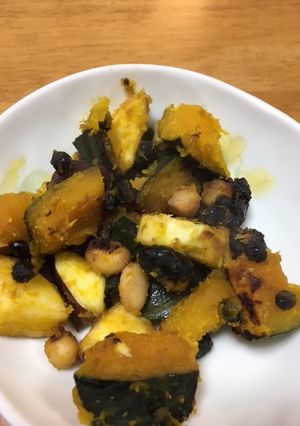 かぼちゃとお豆とお芋の煮物-レシピのメイン写真