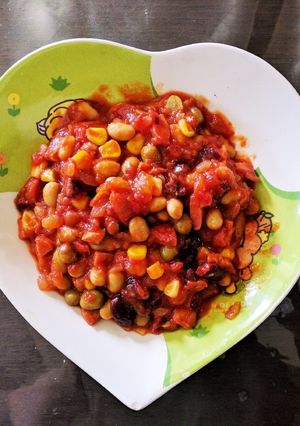 【 カナダ料理記録】トマトチリビーンズ-レシピのメイン写真