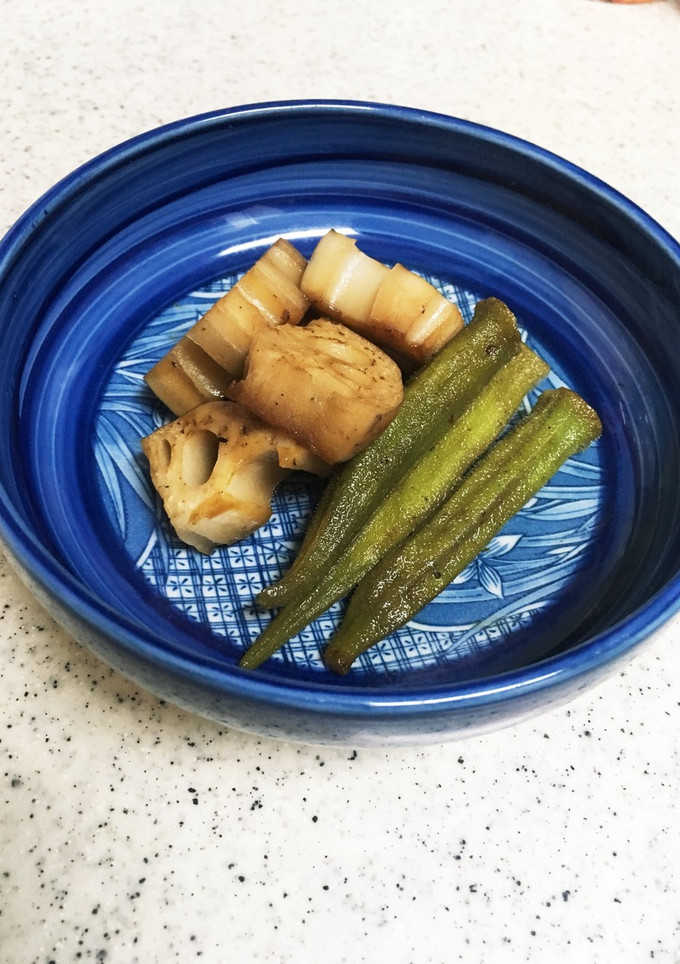 オクラと蓮根の焼き煮浸し-レシピのメイン写真