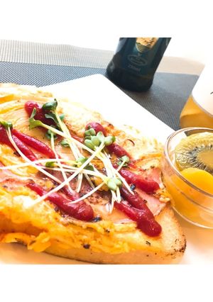 フライパンでベーコンエッグトースト-レシピのメイン写真