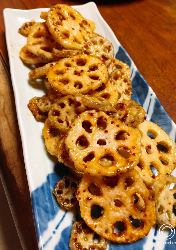 揚げ蓮根のメープルマスタード風味-レシピのメイン写真