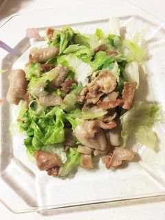とり皮レタス炒め-レシピのメイン写真