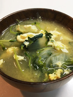 冬瓜と豆苗のお味噌汁-レシピのメイン写真