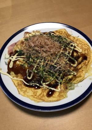 お好み焼き風ベーコンエッグ-レシピのメイン写真