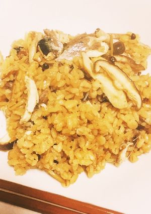 【ズボラ飯】サンマとキノコの炊き込みご飯-レシピのメイン写真