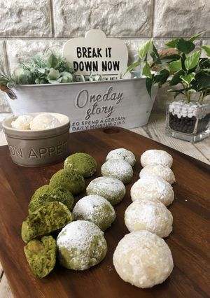 サクッほろっ抹茶&ホワイトスノーボール-レシピのメイン写真
