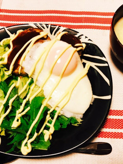 豆腐でヘルシー!ロコモコ♡-レシピのメイン写真