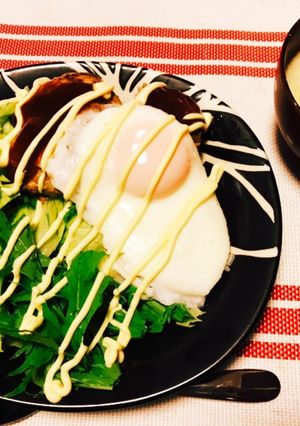 豆腐でヘルシー！ロコモコ♡-レシピのメイン写真