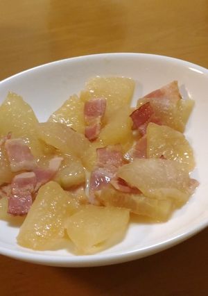 冬瓜とベーコンのニンニクしょう油いため-レシピのメイン写真
