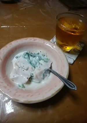 春菊モモヨーグルトマヨハニー胡麻サラダ-レシピのメイン写真