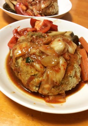 キムチソースのおからハンバーグ-レシピのメイン写真