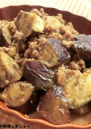 簡単★ナスとひき肉のメープル味噌炒め-レシピのメイン写真