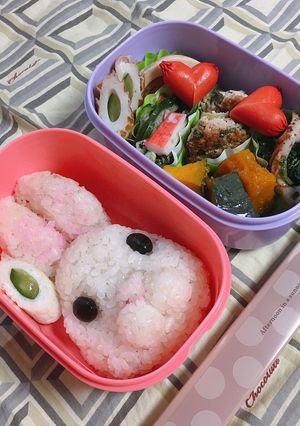 ちょこっとリアルなうさぎさん弁当-レシピのメイン写真