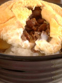 ♥♡カフェ風?甘辛煮DEオム豚丼♥♡-レシピのメイン写真