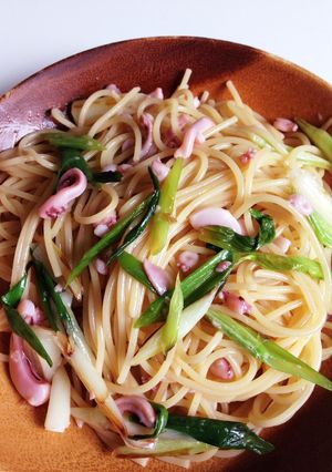 イカの塩辛とネギの和風パスタ-レシピのメイン写真