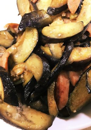 茄子とウィンナーのにんにく炒め-レシピのメイン写真