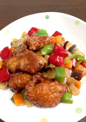 角切りで可愛い♪鶏胸肉のオイスター炒め-レシピのメイン写真