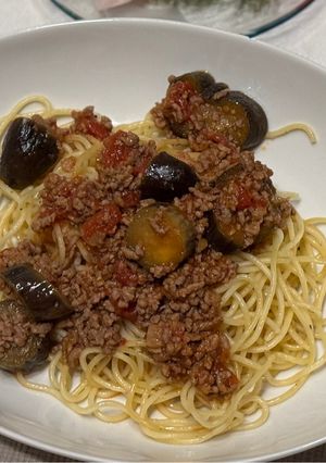 塩麹で⭐︎茄子とミンチのトマトソースパスタ-レシピのメイン写真