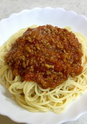 超シンプルなミートソーススパゲッティ-レシピのメイン写真