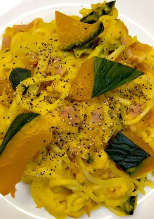 簡単なかぼちゃクリームパスタ-レシピのメイン写真
