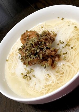 あっさり納豆大根梅素麺!!-レシピのメイン写真