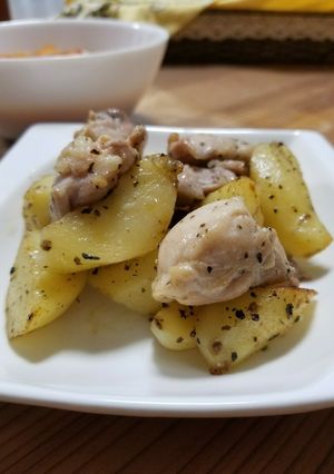 鶏肉とポテトのバジル炒め-レシピのメイン写真