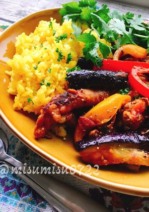 茄子入りチキンジャルフレジ(カレー炒め)-レシピのメイン写真
