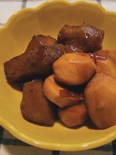 秋の味◆里芋とこんにゃくの煮転がし-レシピのメイン写真