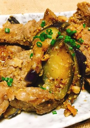 牛肉とナスのクミンマスタード炒め-レシピのメイン写真