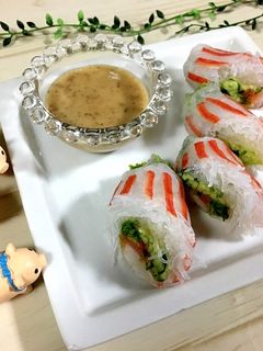 紅白☆ストライプ生春巻き-レシピのメイン写真