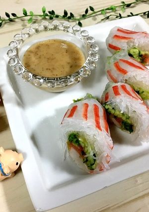 紅白☆ストライプ生春巻き-レシピのメイン写真