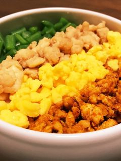 2種でおいしい鶏そぼろ丼-レシピのメイン写真