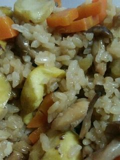 炊飯器で 栗おこわ 味濃いめ-レシピのメイン写真